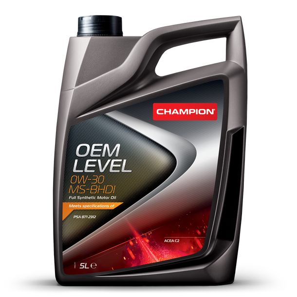 Óleo Motor Auto CHAMPION OEM LEVEL 0W-30 MS-BHDI  5L