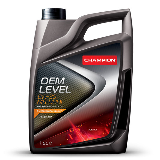 Óleo Motor Auto CHAMPION OEM LEVEL 0W-30 MS-BHDI  5L