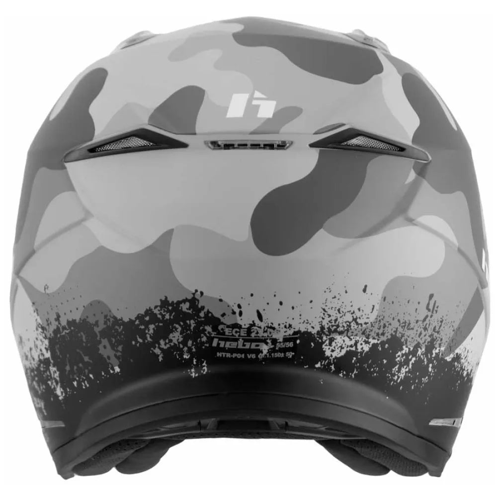 Capacete de Trial Camuflado Hebo Zone 5 - Preto
