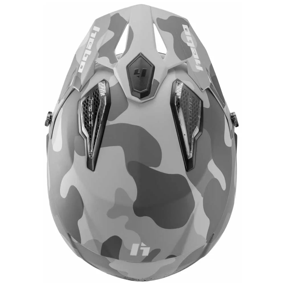 Capacete de Trial Camuflado Hebo Zone 5 - Preto
