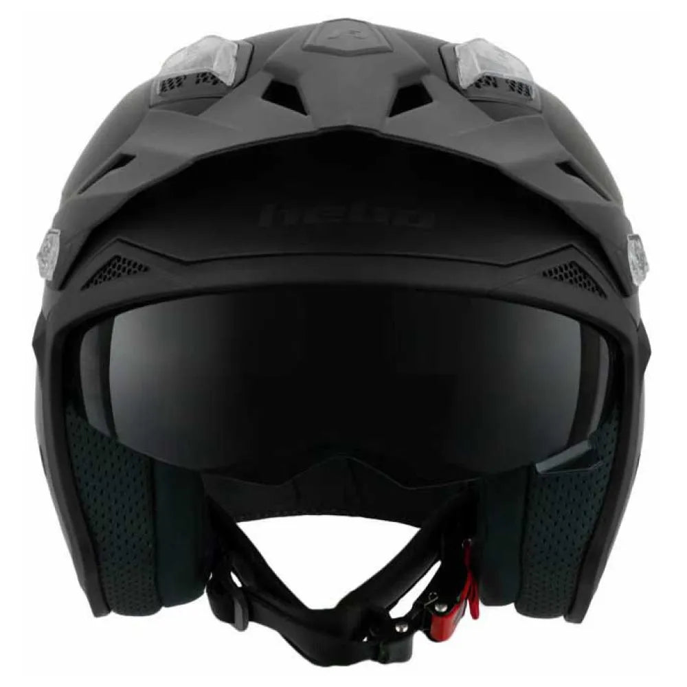 Capacete de Trial Hebo Zone 5 monocromático - Preto Fosco