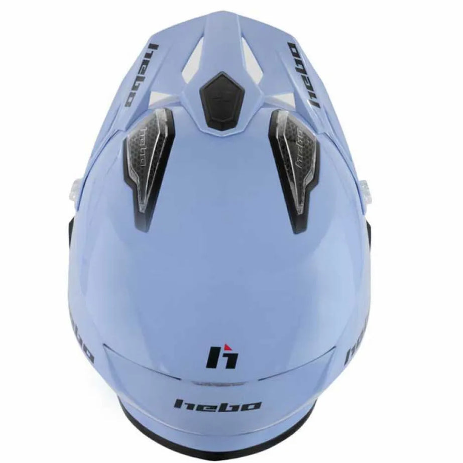 Hebo Zone 5 Capacete de Trial  monocromático - azul