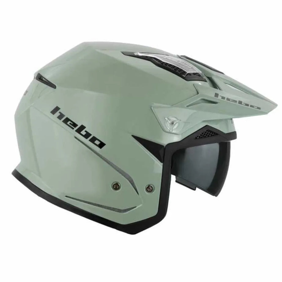 Hebo Zone 5 Capacete de Trial monocromático - Verde