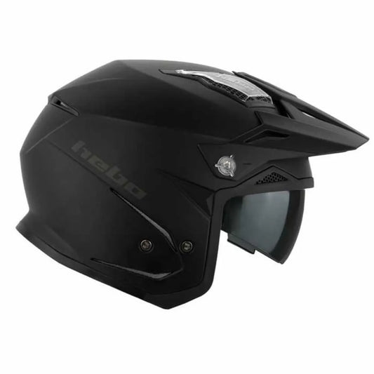 Capacete de Trial Hebo Zone 5 monocromático - Preto Fosco