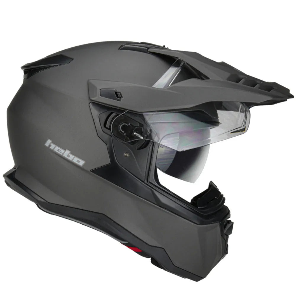 Capacete Cross Hebo XP22 Transam - Titânio Mate