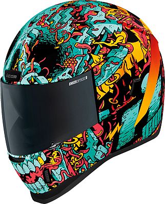 Capacete Integral Icon Airform Munchie Azul