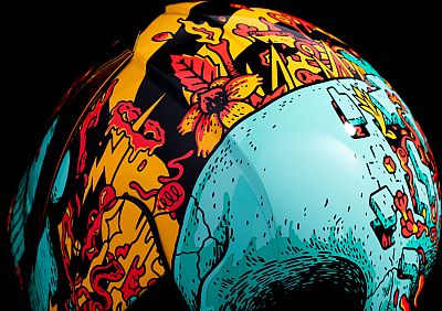 Capacete Integral Icon Airform Munchie Azul