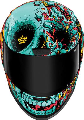 Capacete Integral Icon Airform Munchie Azul