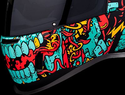 Capacete Integral Icon Airform Munchie Azul