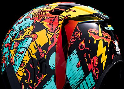 Capacete Integral Icon Airform Munchie Azul