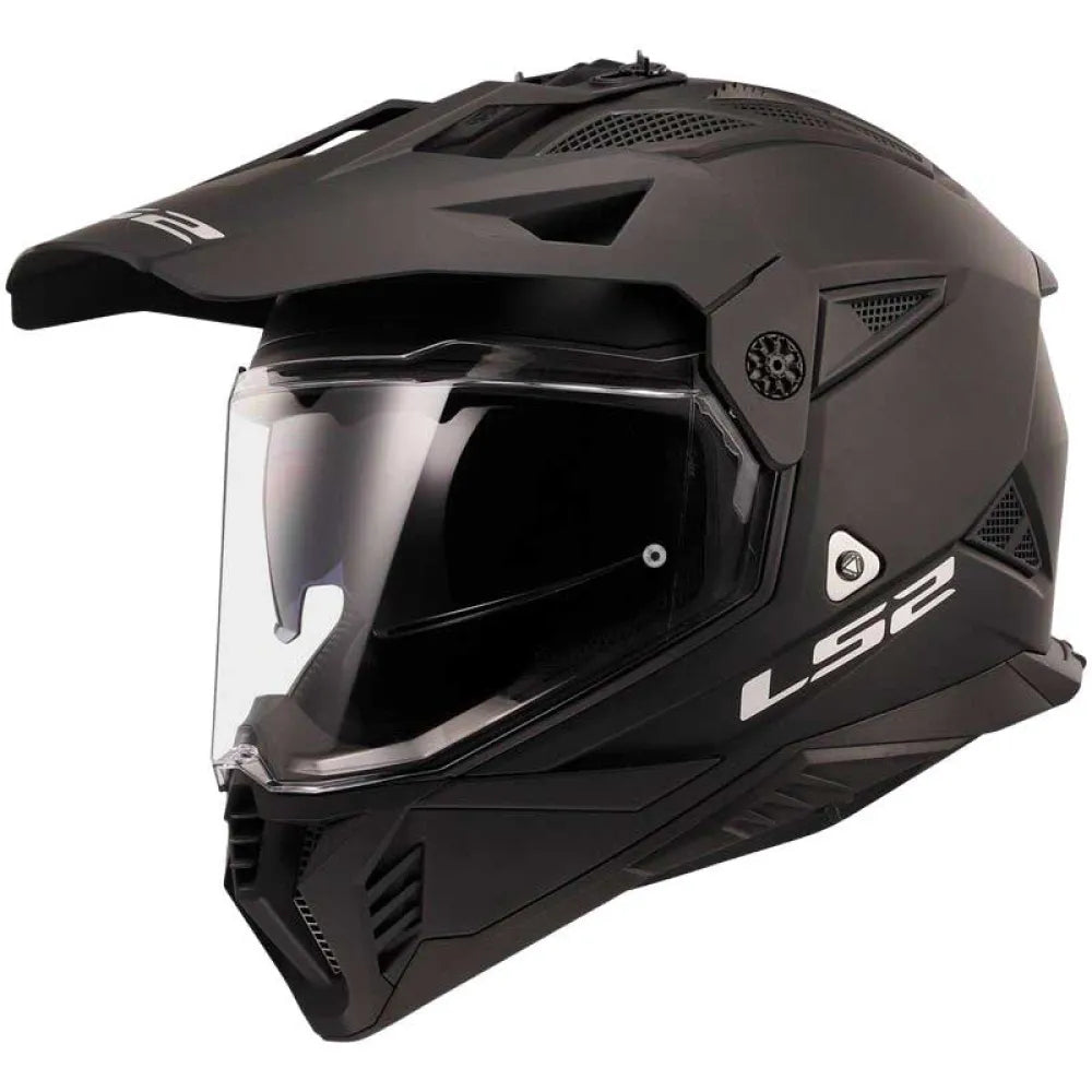 LS2 MX702 Pioneer II Capacete Cruzado Sólido - Preto Fosco