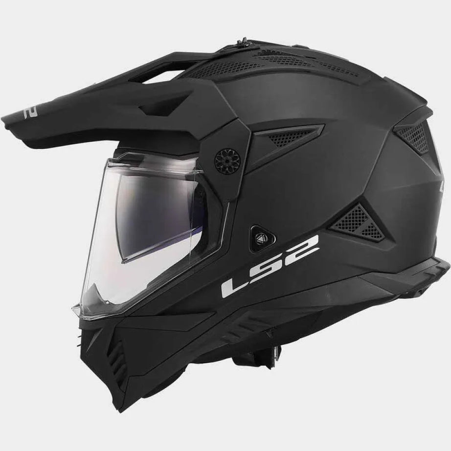 LS2 MX702 Pioneer II Capacete Cruzado Sólido - Preto Fosco