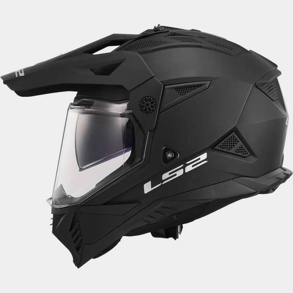 LS2 MX702 Pioneer II Capacete Cruzado Sólido - Preto Fosco