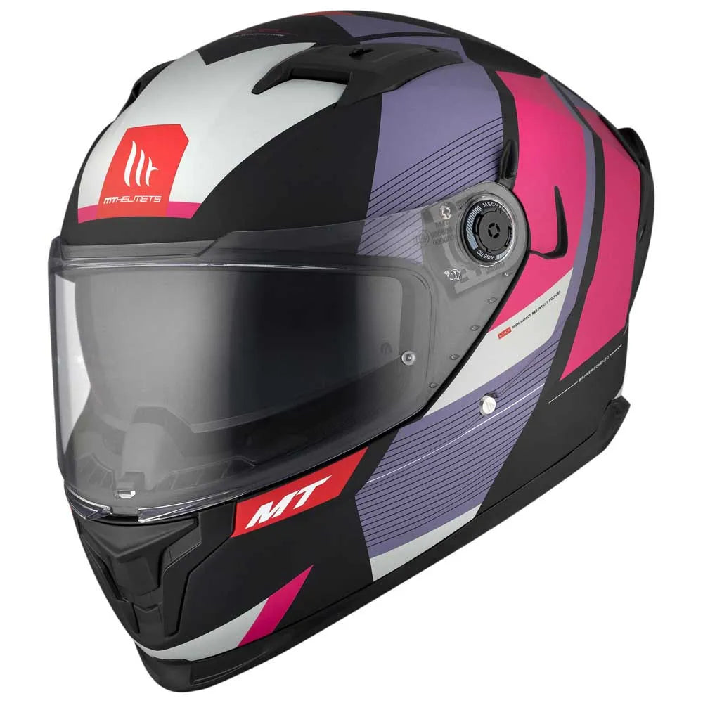 MT Helmets Braker SV Chento B9 Capacete Integral Rosa/Fosco Violeta