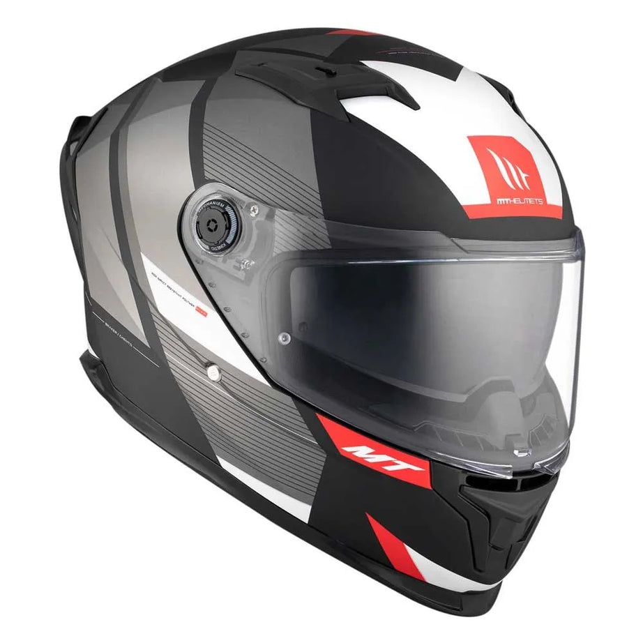MT Helmets Braker SV Chento B0 Capacete Integral Cinza/Preto Fosco