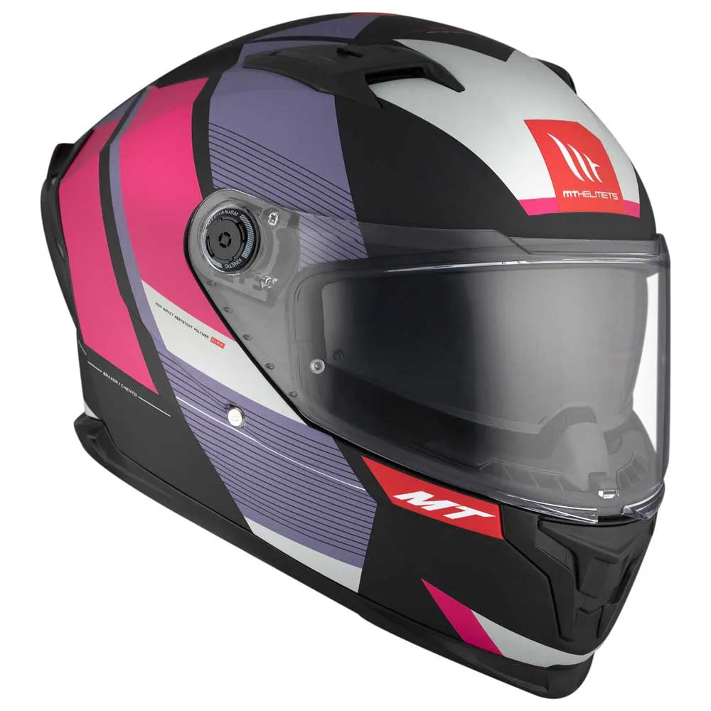 MT Helmets Braker SV Chento B9 Capacete Integral Rosa/Fosco Violeta