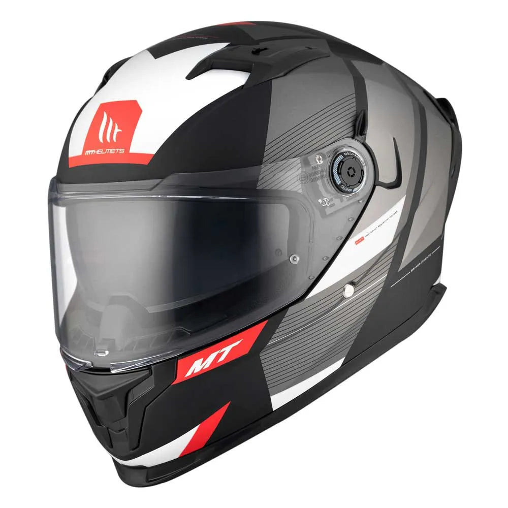 MT Helmets Braker SV Chento B0 Capacete Integral Cinza/Preto Fosco