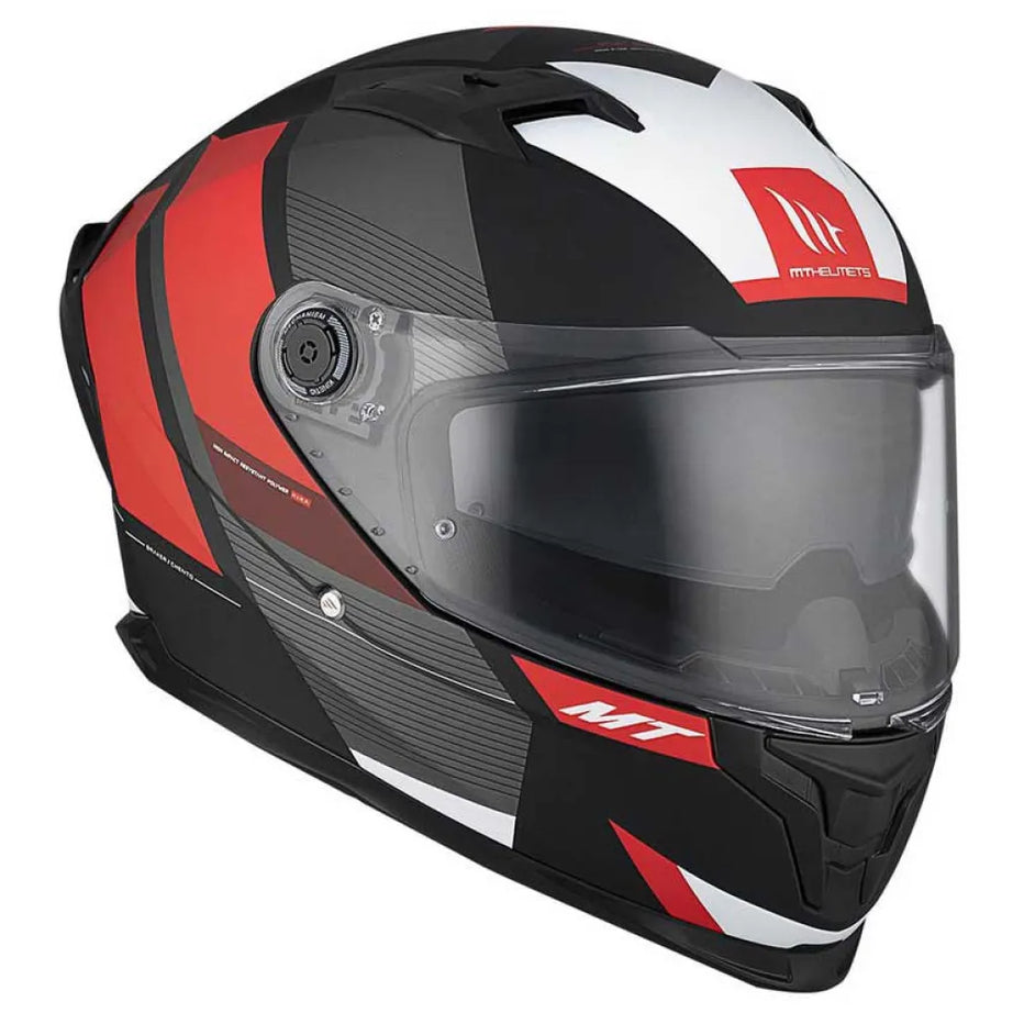 MT Helmets Braker SV Chento B5 Capacete Integral Vermelho/Preto Fosco