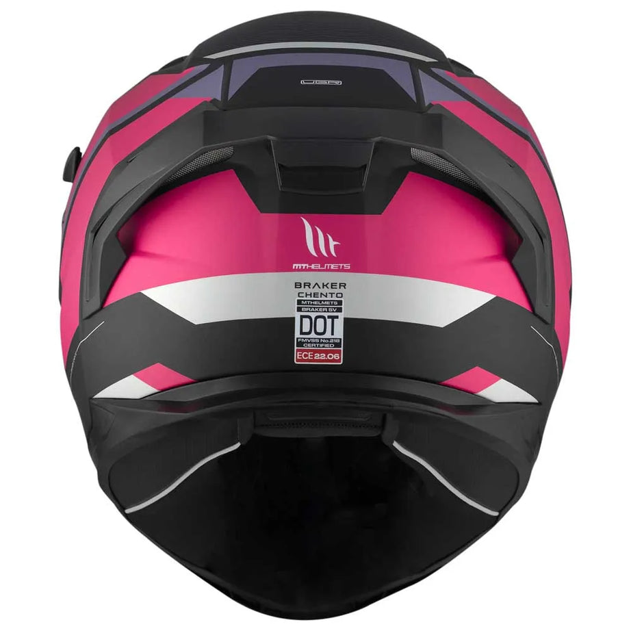 MT Helmets Braker SV Chento B9 Capacete Integral Rosa/Fosco Violeta