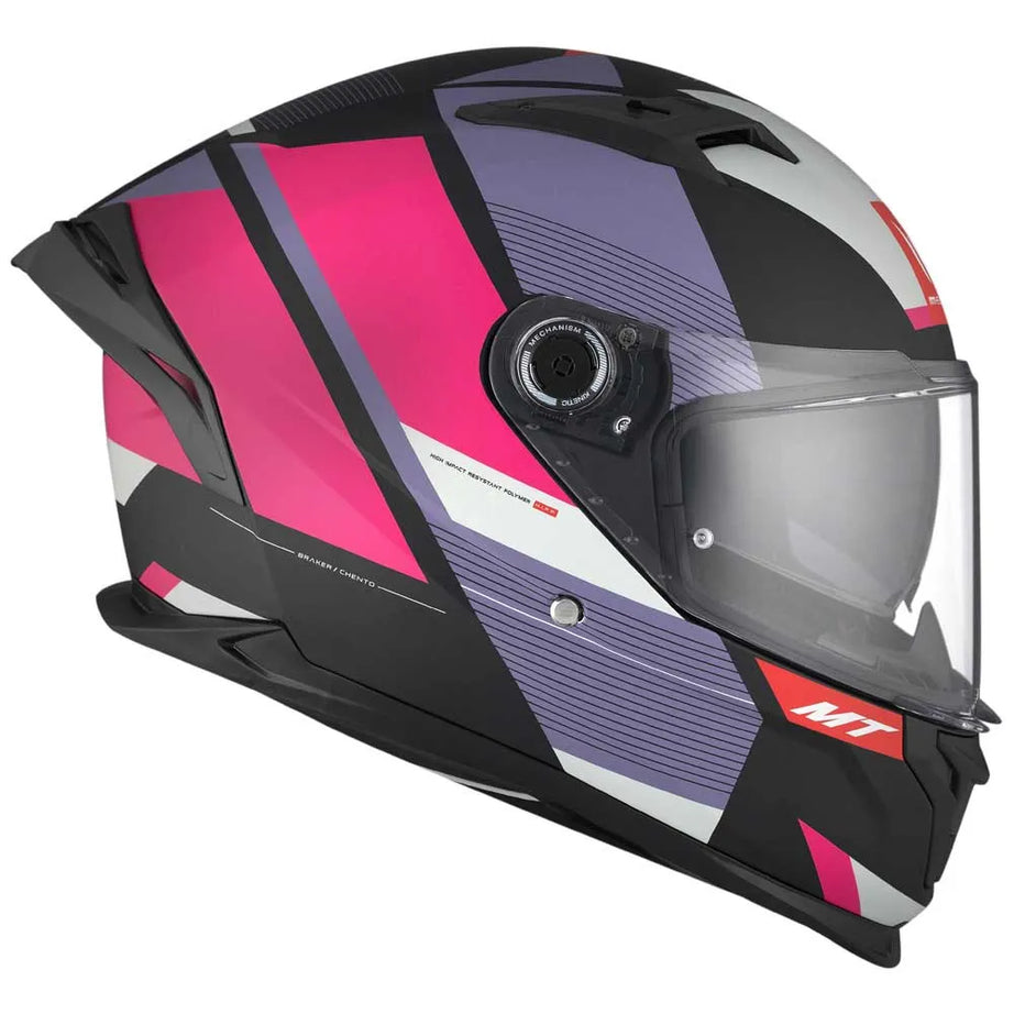 MT Helmets Braker SV Chento B9 Capacete Integral Rosa/Fosco Violeta