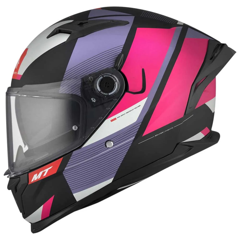 MT Helmets Braker SV Chento B9 Capacete Integral Rosa/Fosco Violeta