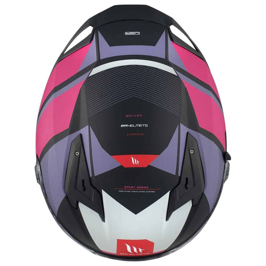 MT Helmets Braker SV Chento B9 Capacete Integral Rosa/Fosco Violeta