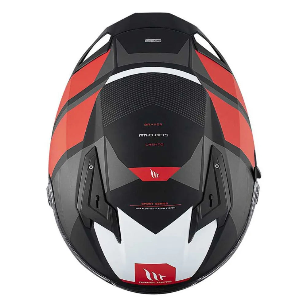 MT Helmets Braker SV Chento B5 Capacete Integral Vermelho/Preto Fosco