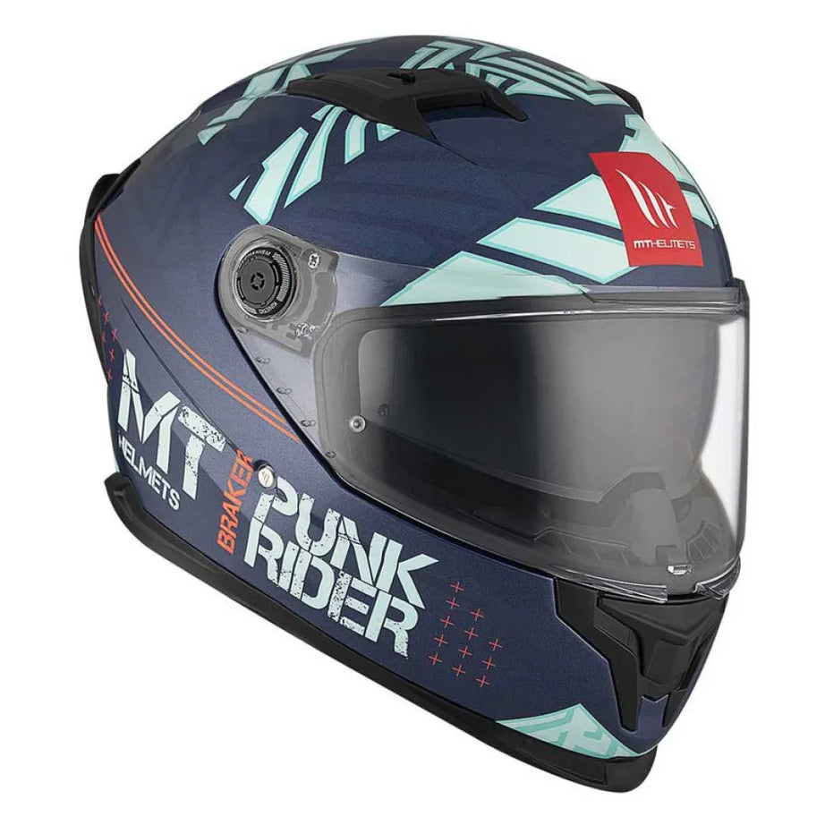 MT Capacetes FF128SV Braker SV Punkrider Capacete - Azul