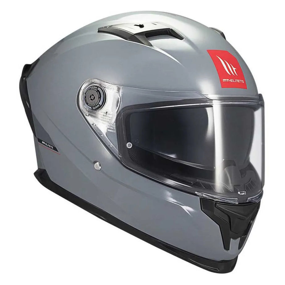 Capacete Integral Braker SV Solid A12 MT Helmets - Cinza Brilhante
