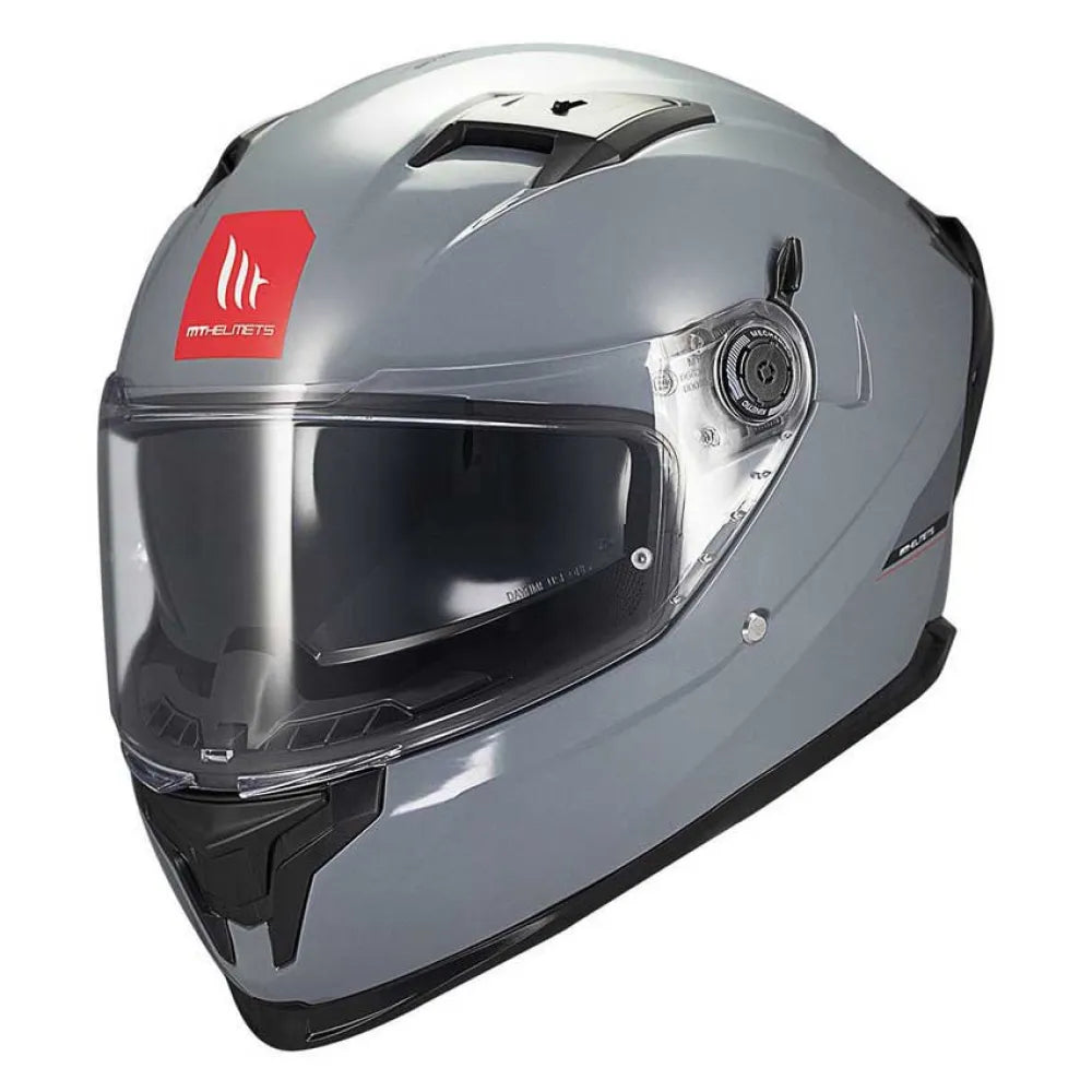 Capacete Integral Braker SV Solid A12 MT Helmets - Cinza Brilhante