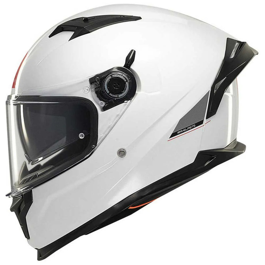 Capacete Integral Braker SV Solid A0 MT Helmets - Branco Pérola Brilhante