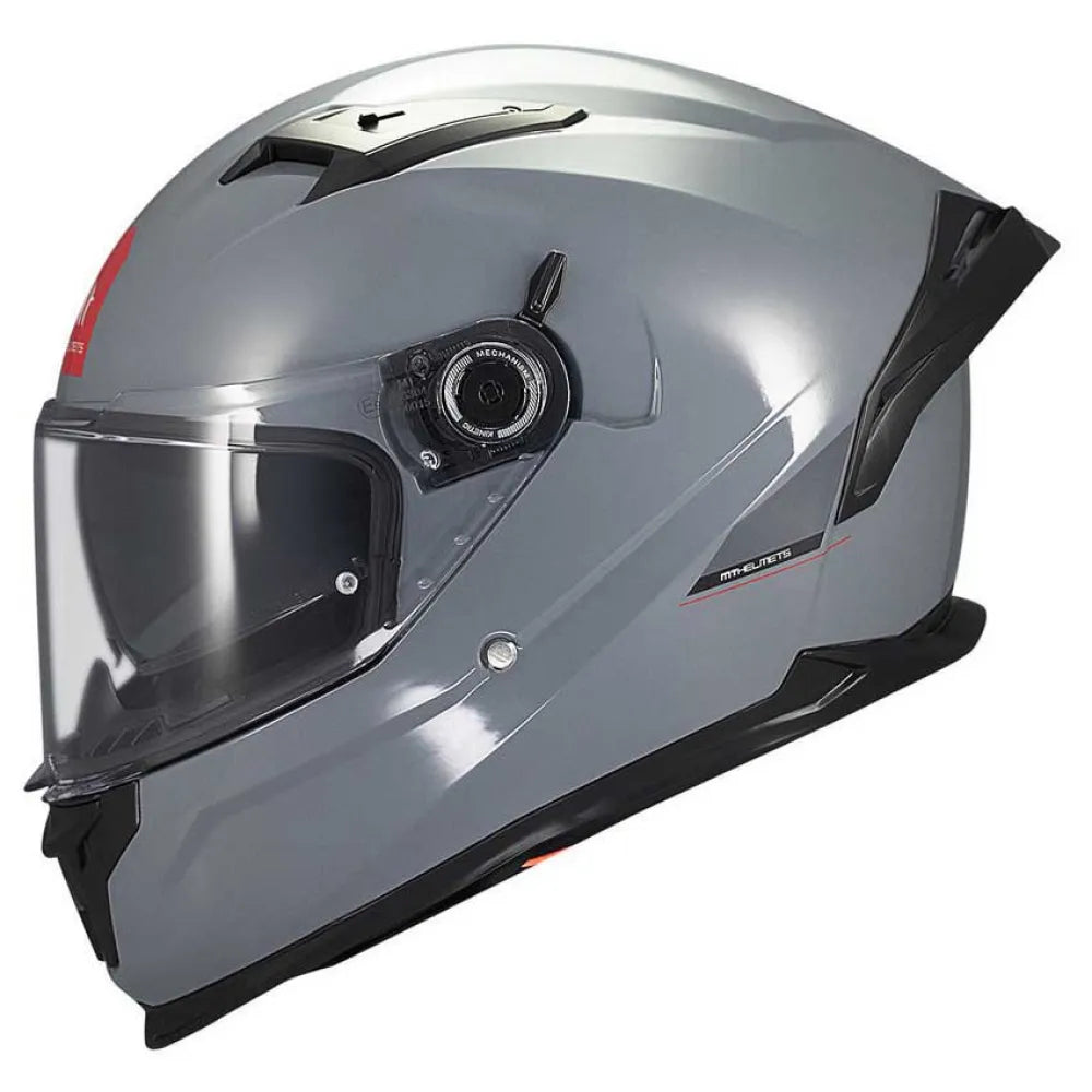 Capacete Integral Braker SV Solid A12 MT Helmets - Cinza Brilhante