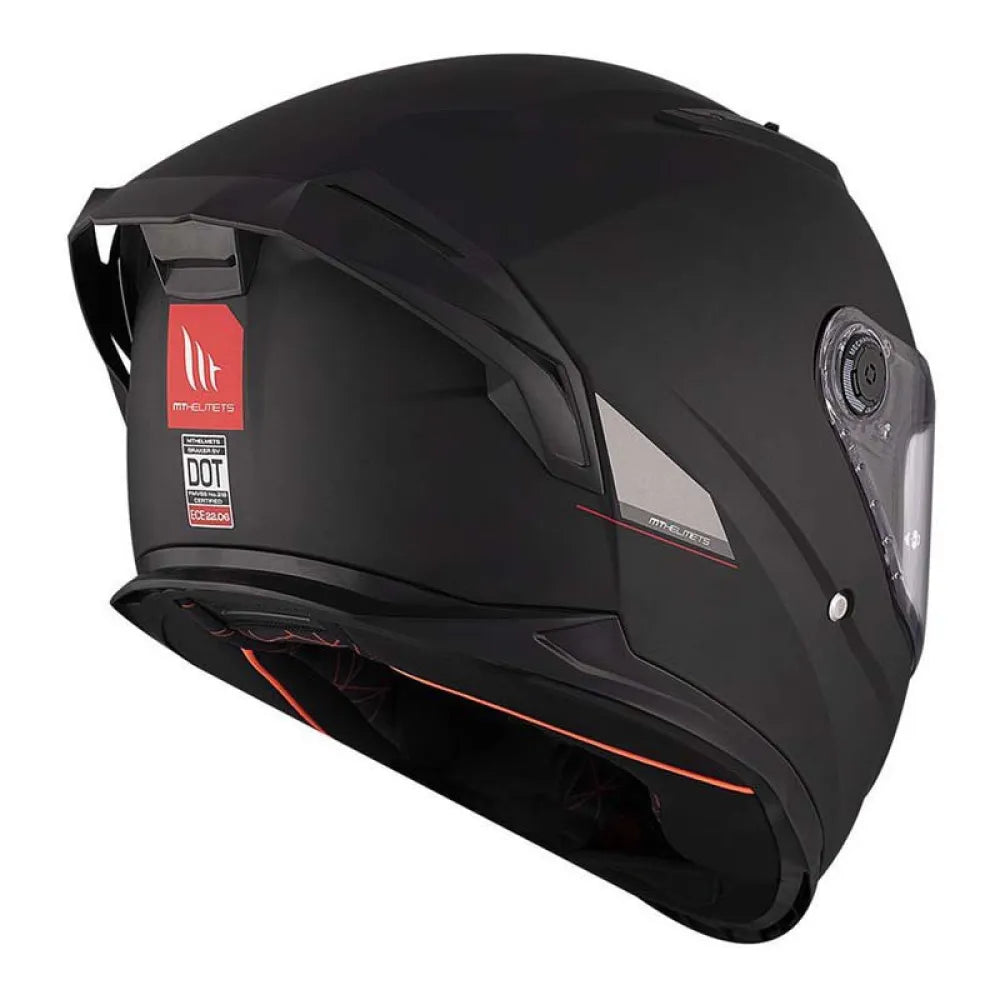 Braker SV Solid A1 MT Capacetes Integrais - Preto Fosco