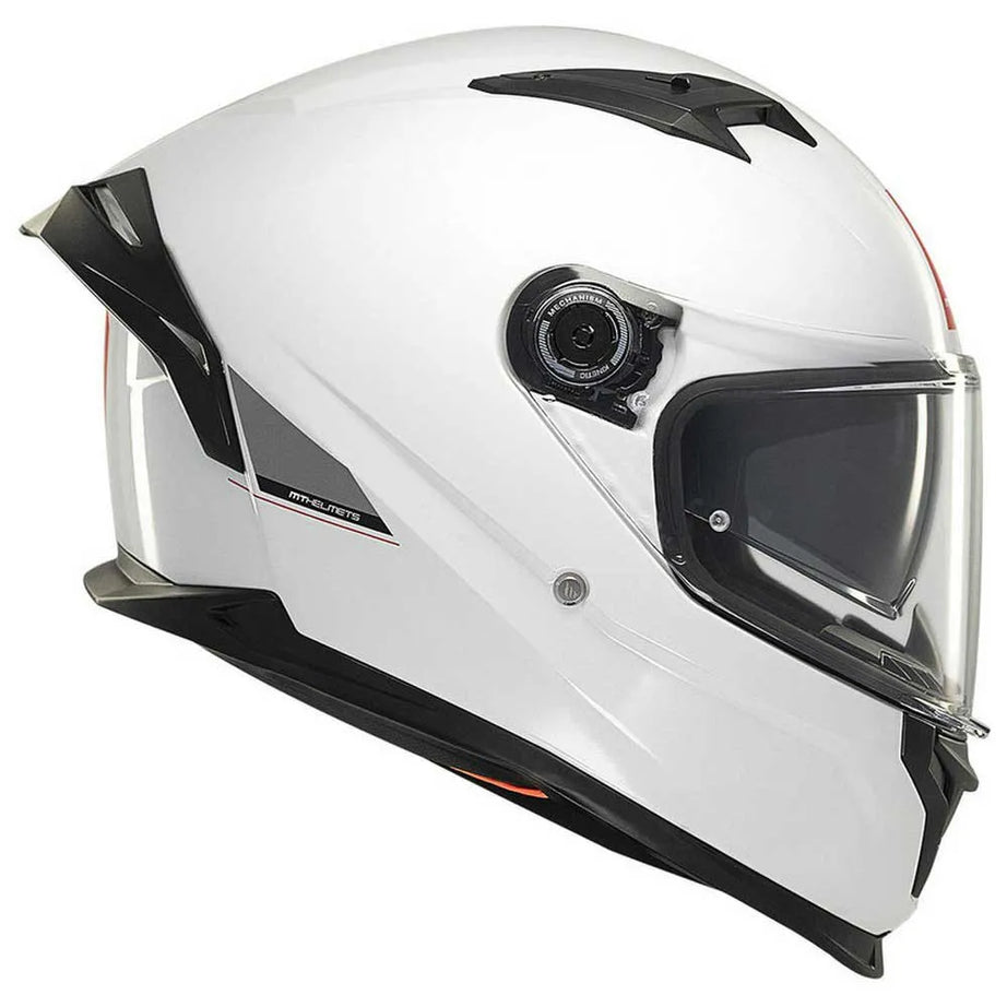 Capacete Integral Braker SV Solid A0 MT Helmets - Branco Pérola Brilhante