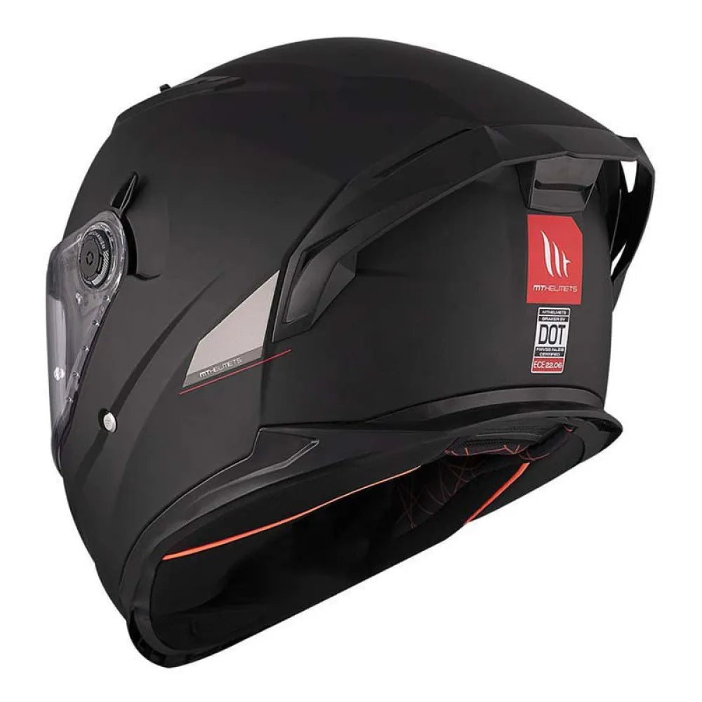 Braker SV Solid A1 MT Capacetes Integrais - Preto Fosco