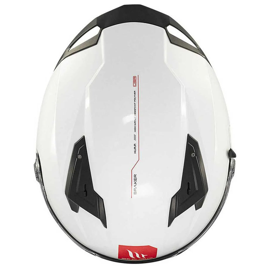 Capacete Integral Braker SV Solid A0 MT Helmets - Branco Pérola Brilhante