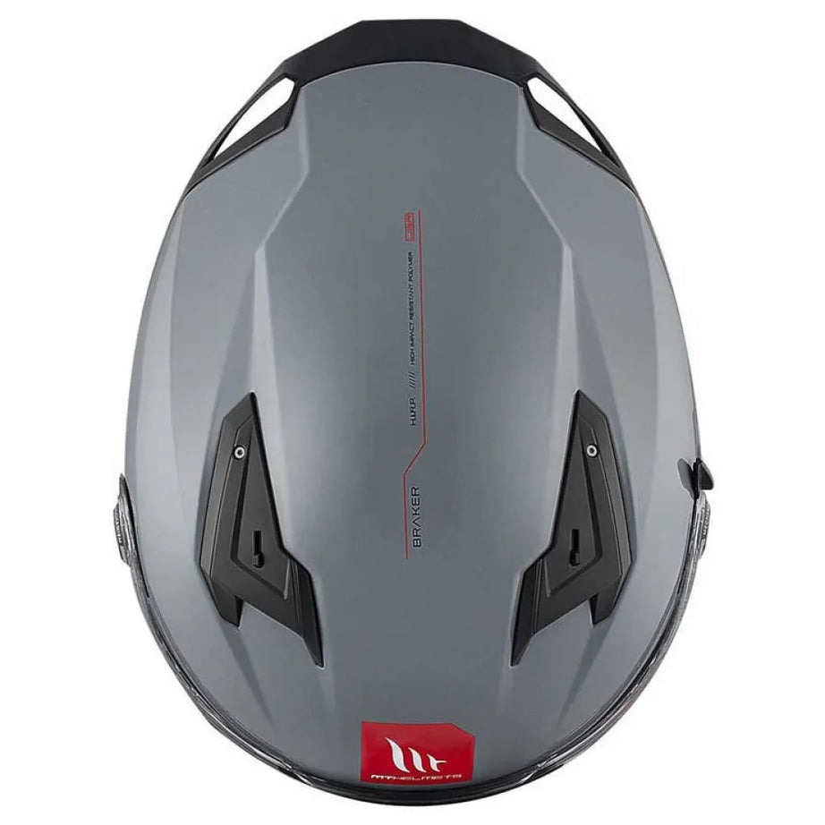 Capacete Integral Braker SV Solid A12 MT Helmets - Cinza Brilhante