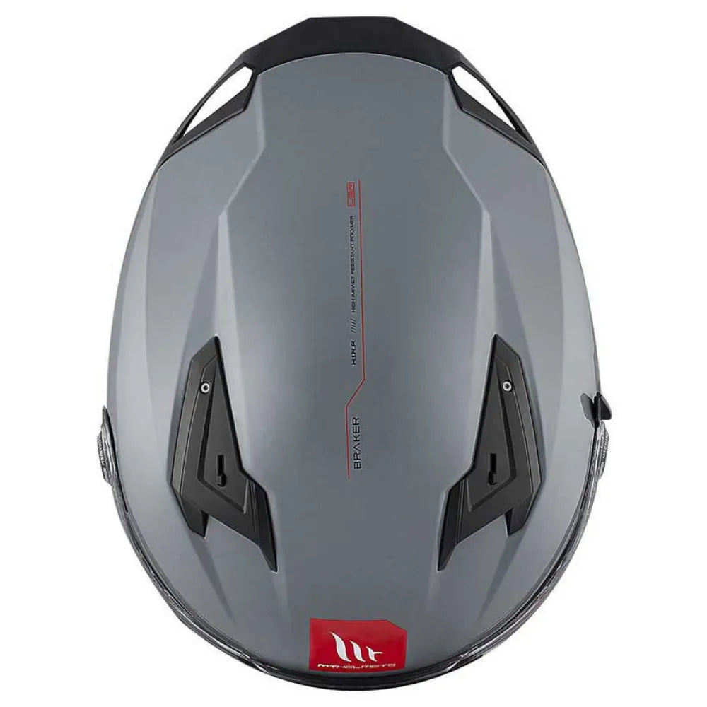 Capacete Integral Braker SV Solid A12 MT Helmets - Cinza Brilhante