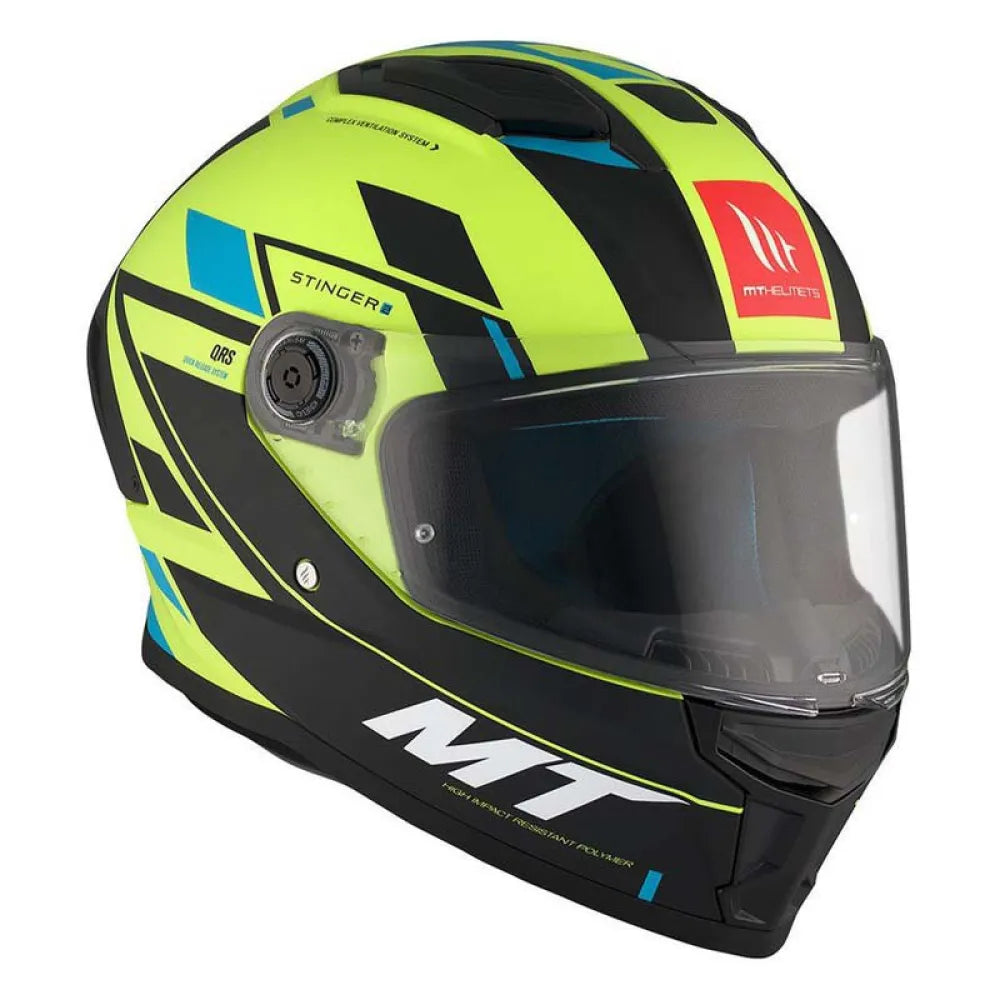 MT Helmets Capacete Integral Stinger 2 Zivze C3 - Flúor Fosco
