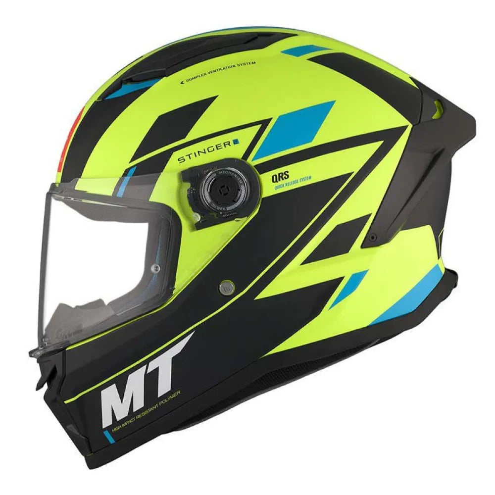 MT Helmets Capacete Integral Stinger 2 Zivze C3 - Flúor Fosco