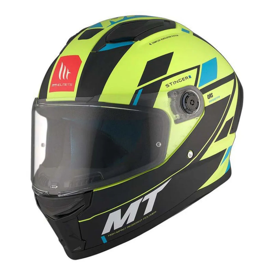 MT Helmets Capacete Integral Stinger 2 Zivze C3 - Flúor Fosco
