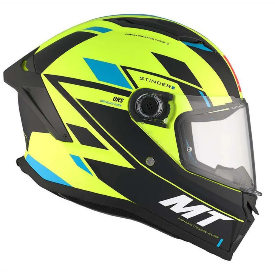 MT Helmets Capacete Integral Stinger 2 Zivze C3 - Flúor Fosco