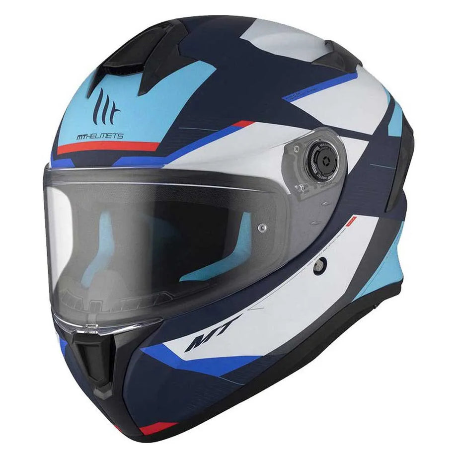Capacete MT Helmets FF106B Targo S Kay Fosco Azul-Branco