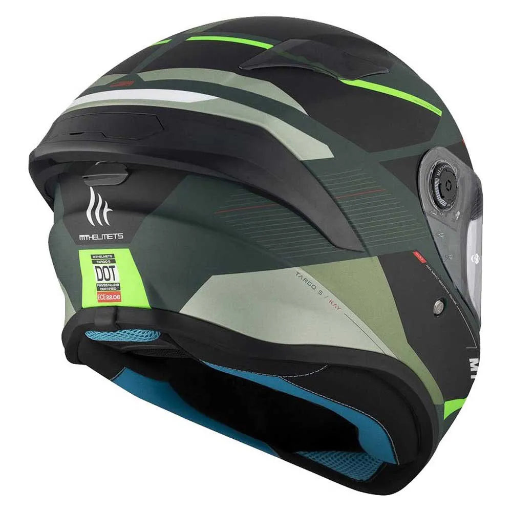Capacete MT Helmets FF106B Targo S Kay Matte Verde-Preto