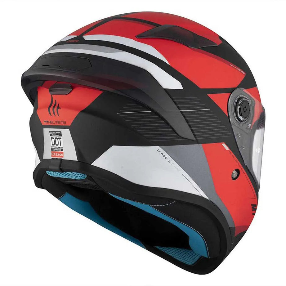 Capacete MT Helmets FF106B Targo S Kay Matte Vermelho-Preto