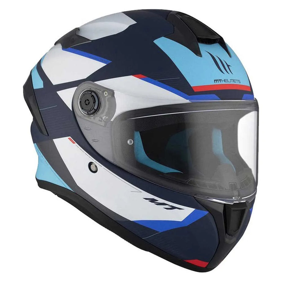 Capacete MT Helmets FF106B Targo S Kay Fosco Azul-Branco