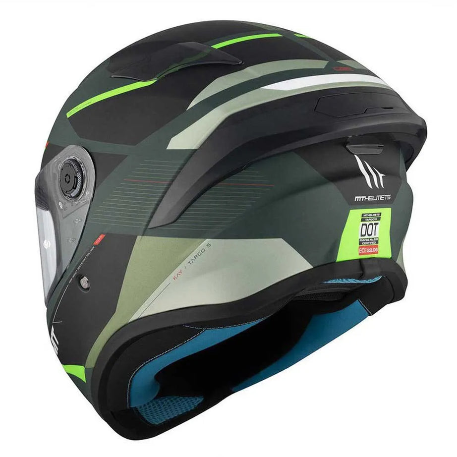 Capacete MT Helmets FF106B Targo S Kay Matte Verde-Preto