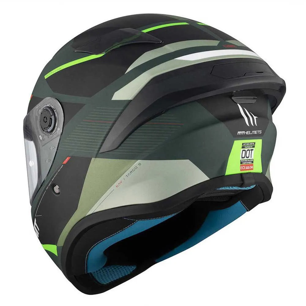 Capacete MT Helmets FF106B Targo S Kay Matte Verde-Preto