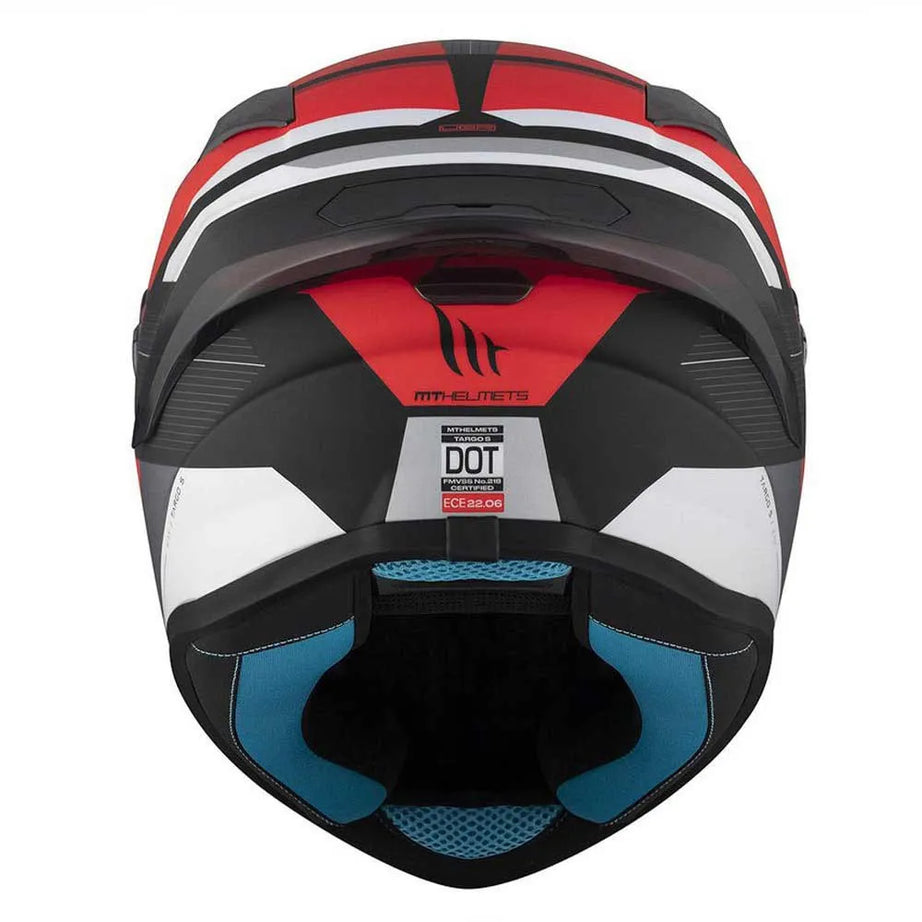 Capacete MT Helmets FF106B Targo S Kay Matte Vermelho-Preto