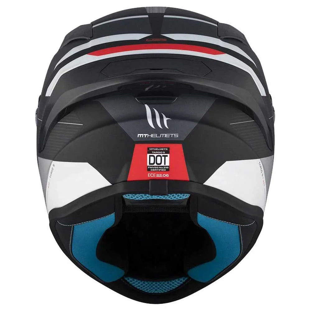 MT Helmets FF106B Targo S Kay Capacete Matte Preto-Branco